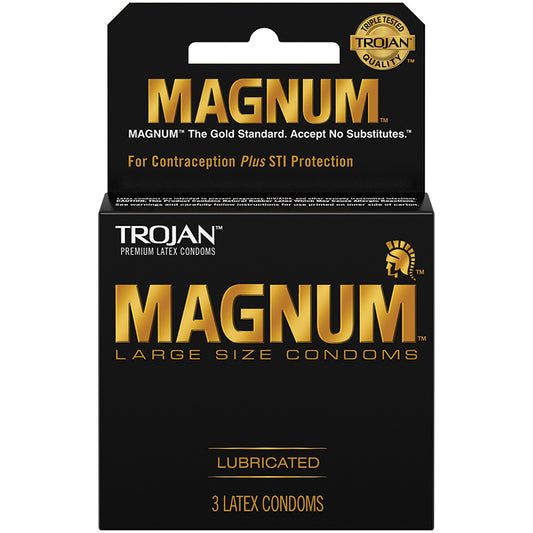 Trojan Magnum Condoms (3 Pack) Default Title Paradise Marketing Health - Condoms