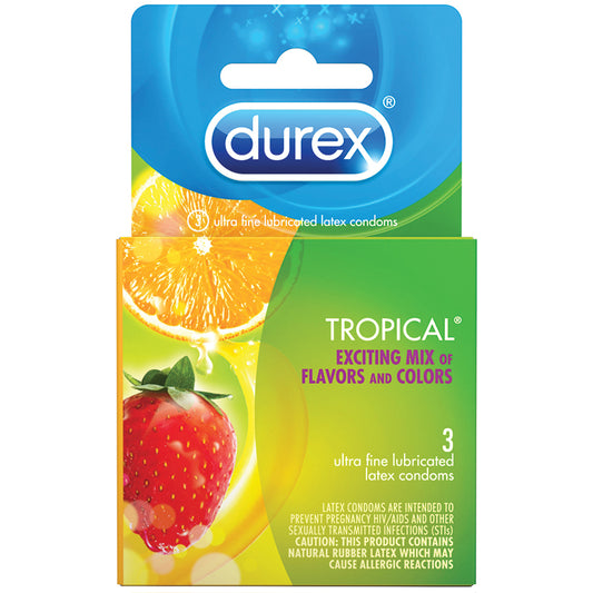 Durex Tropical Condoms (3 Pack) Default Title Paradise Marketing Health - Condoms