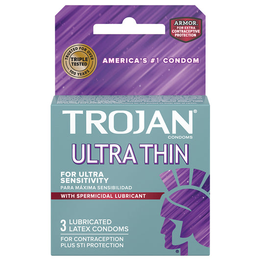 Trojan Ultra Thin Armor Spermicidal (3 Pack) Default Title Paradise Marketing Health - Condoms