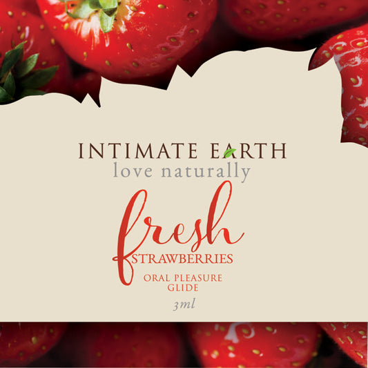 Intimate Earth Oral Pleasure Glide-Fresh Strawberry Foil 0.1oz Default Title NEW EARTH TRADING (U.S.) Sexual Wellness - Lubricants