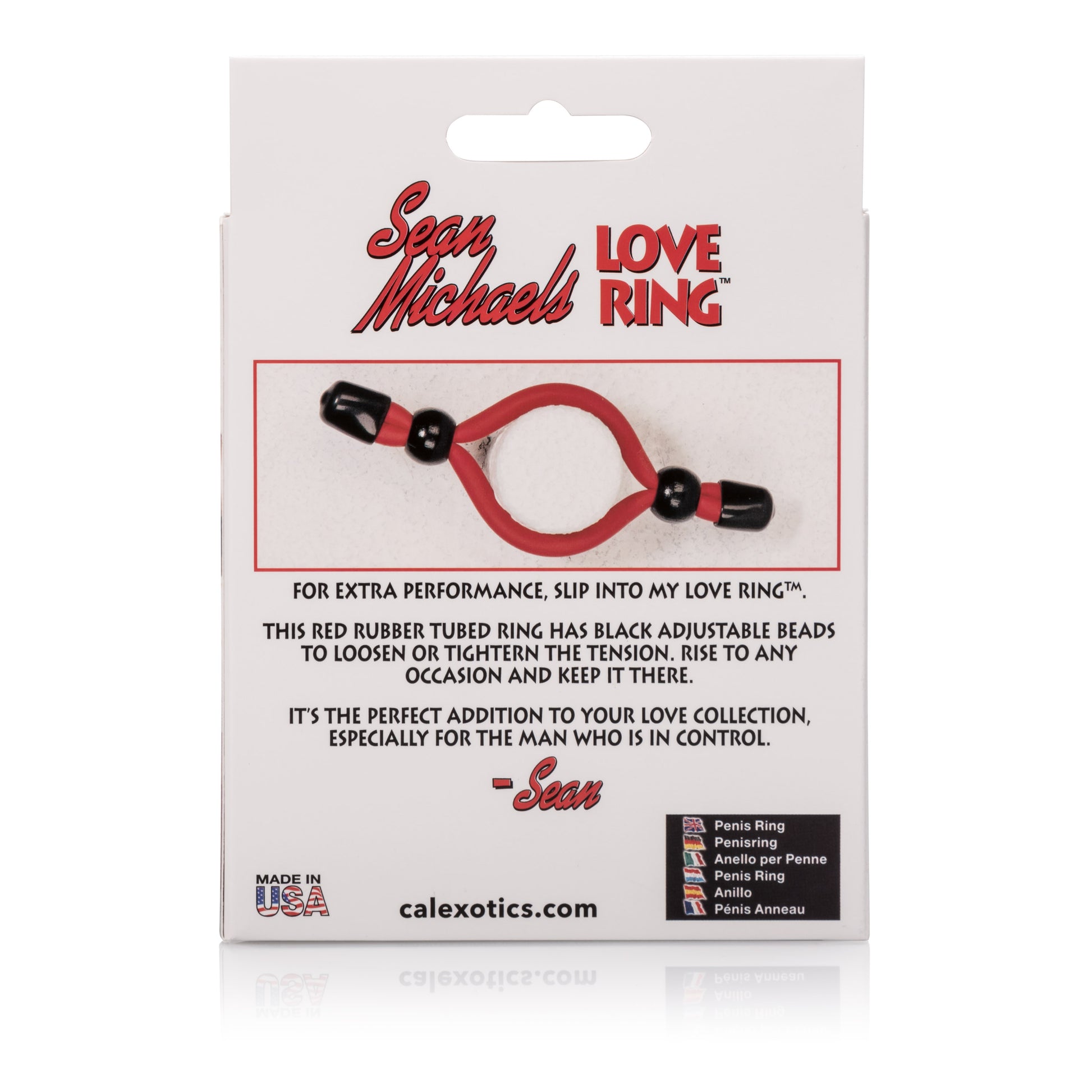 Sean Michaels Love Ring Default Title CalExotics - California Exotic Novelties Toys - Cockrings