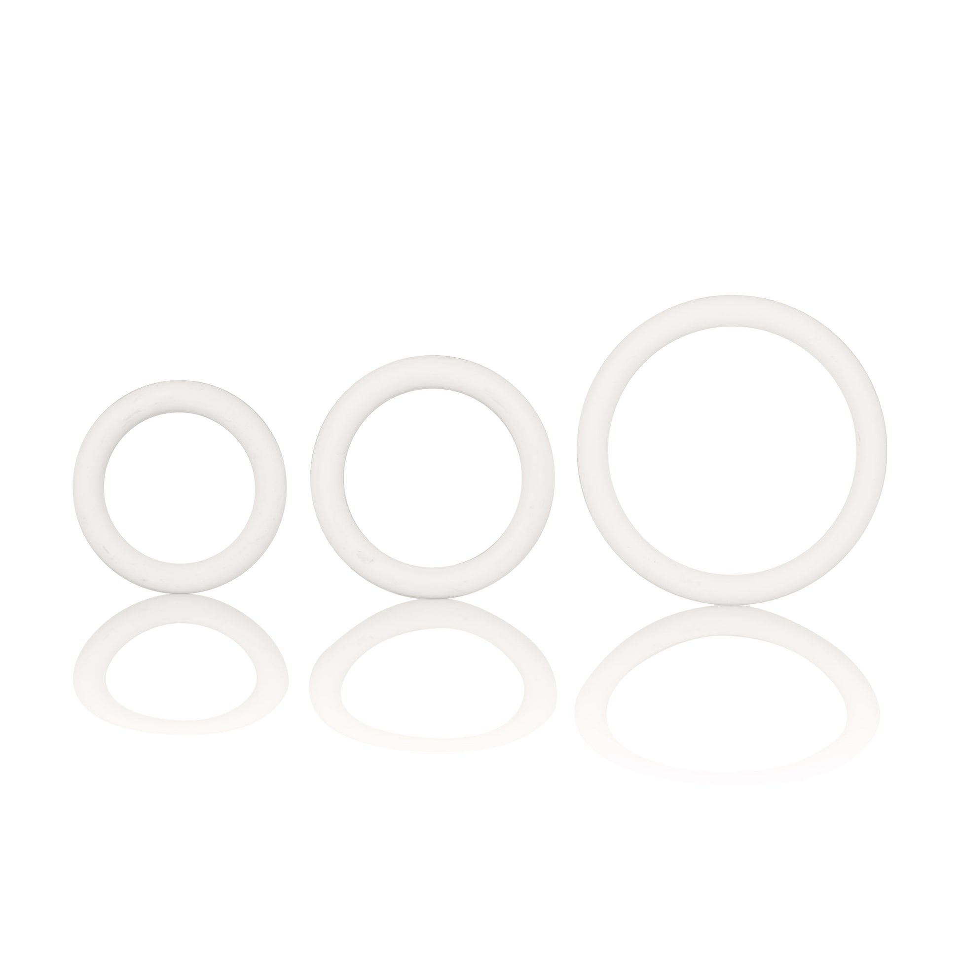 Rubber Ring 3 Piece Set - White Default Title CalExotics - California Exotic Novelties Toys - Cockrings