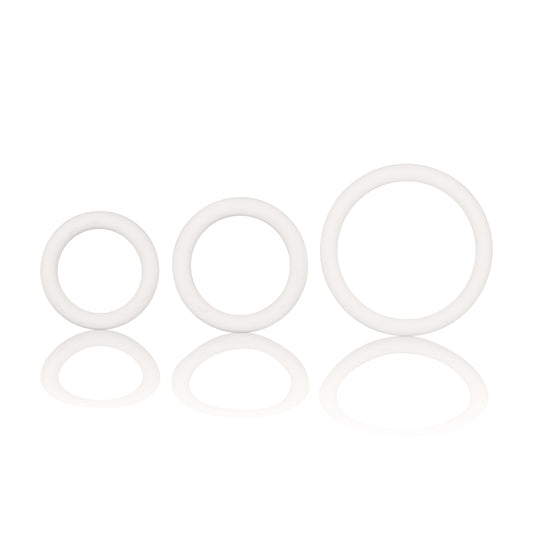 Rubber Ring 3 Piece Set - White Default Title CalExotics - California Exotic Novelties Toys - Cockrings