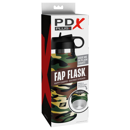 PDX Plus Fap Flask Happy Camper-Frosted Pipedream Products Toys - Masturbators