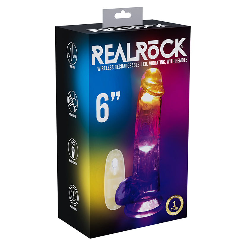 RealRock Wireless Rechargeable LED Vibrating With Balls 6" Default Title Shots America Toys - Vibrators