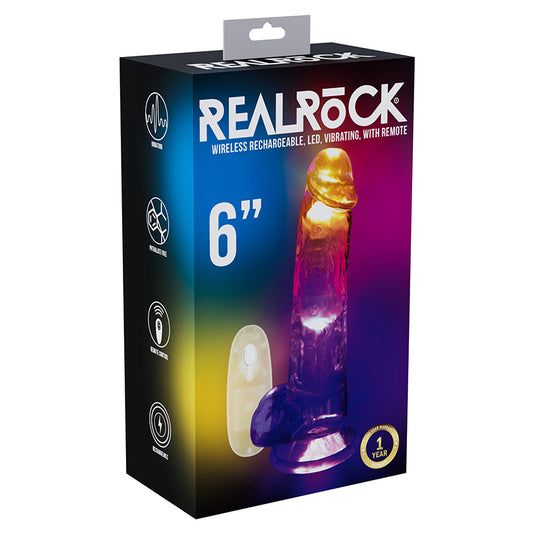 RealRock Wireless Rechargeable LED Vibrating With Balls 6" Default Title Shots America Toys - Vibrators