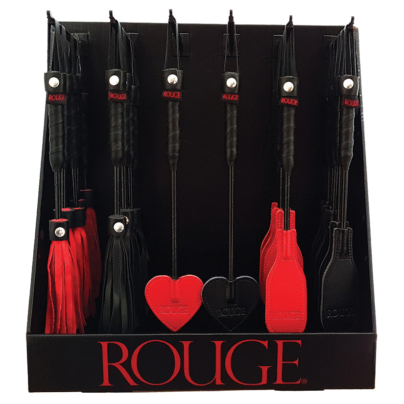 Rouge Group Counter Display Unit with 36 Mini Paddles & Floggers-Black/Red Default Title ROUGE GROUP LTD Toys - Fetish