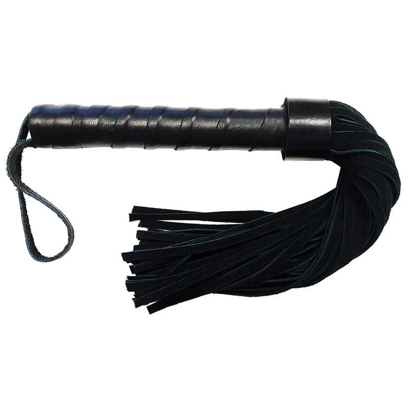 Rouge Group Short Suede Floffer with Leather Handle-Black Default Title ROUGE GROUP LTD Toys - Fetish