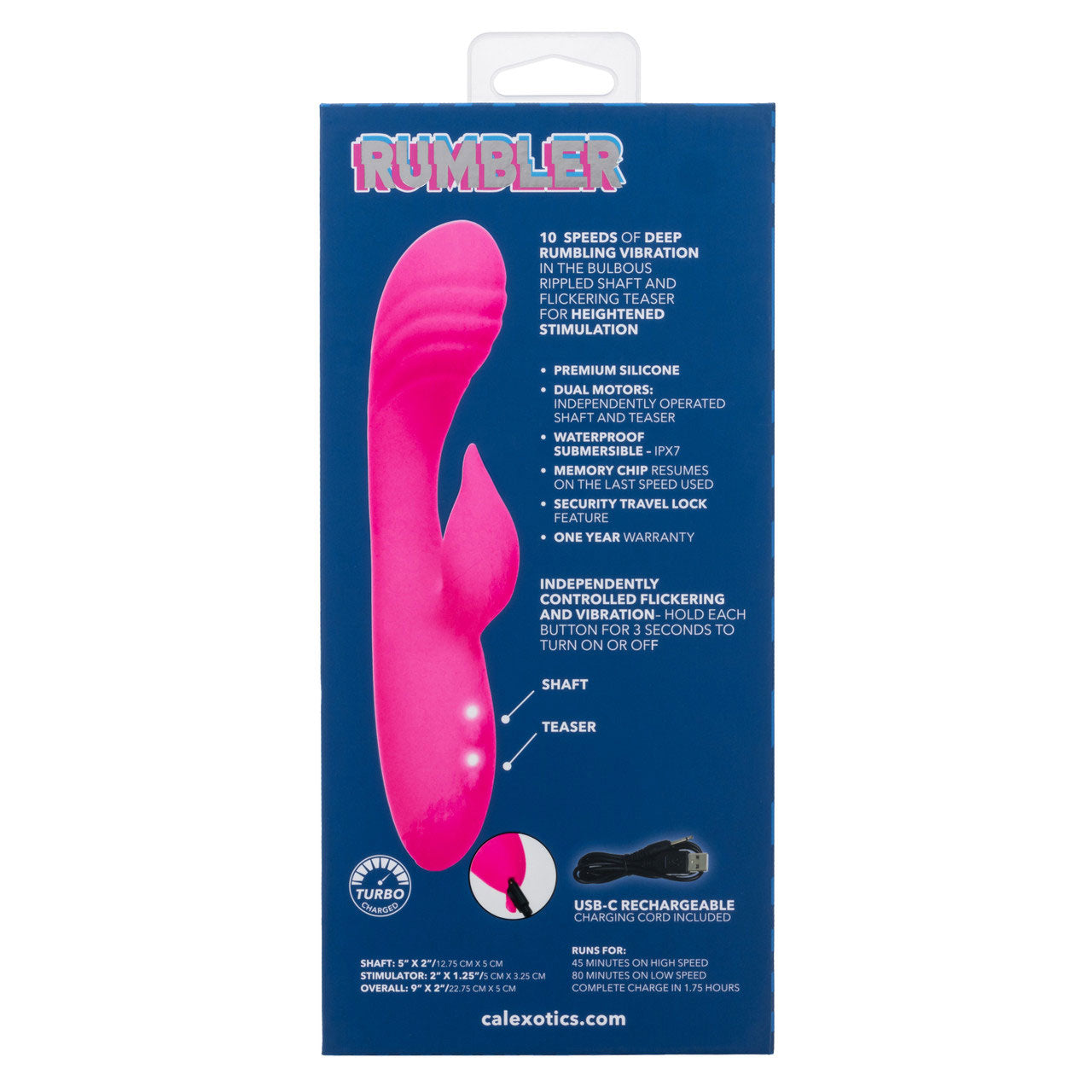 Rumbler Rumble Duo - Pink Default Title CalExotics - California Exotic Novelties Toys - Vibrators