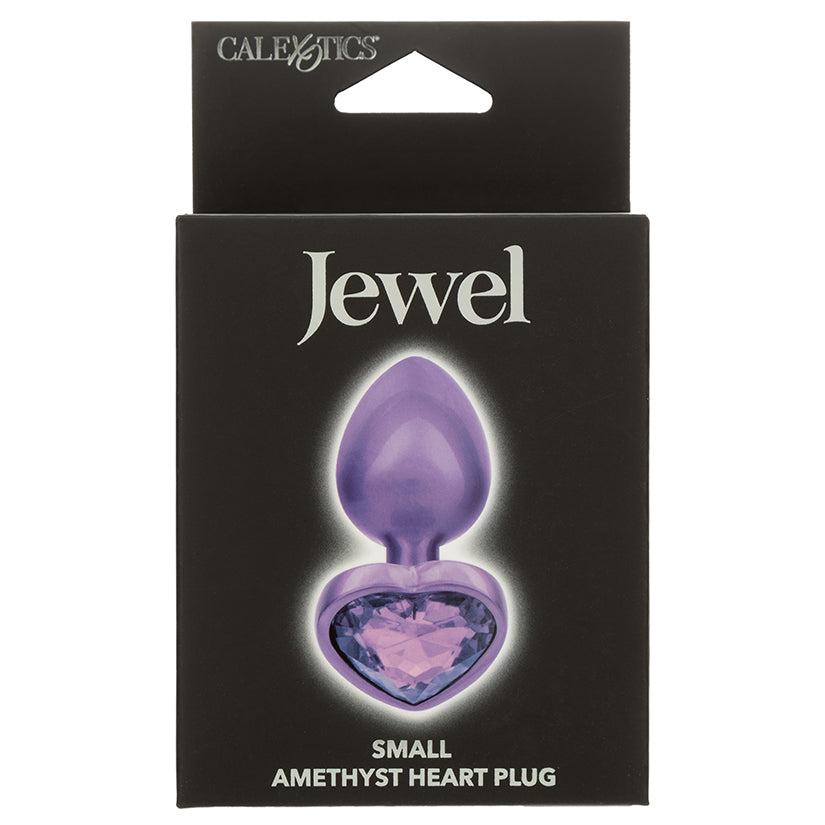 Jewel Amethyst Heart Plug Small