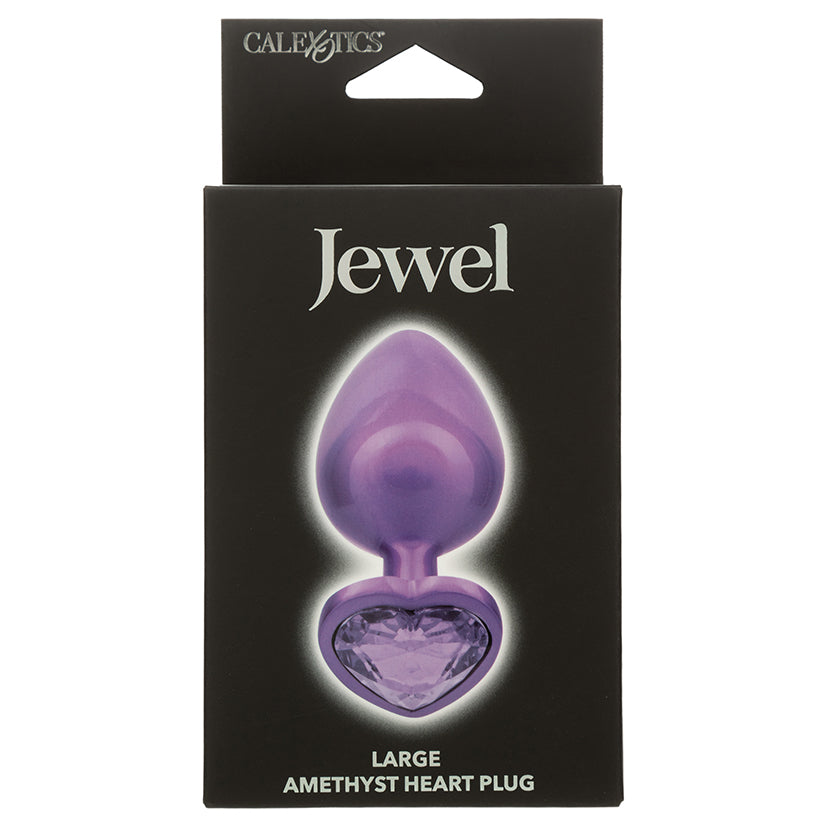 Jewel Black Diamond Heart Plug Large
