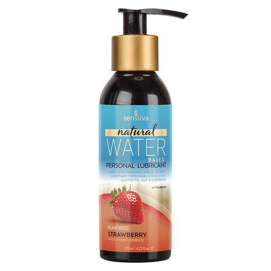 Sensuva Natural Water Based Lubricant-Strawberry 4oz Default Title VALENCIA NATURALS Sexual Wellness - Lubricants