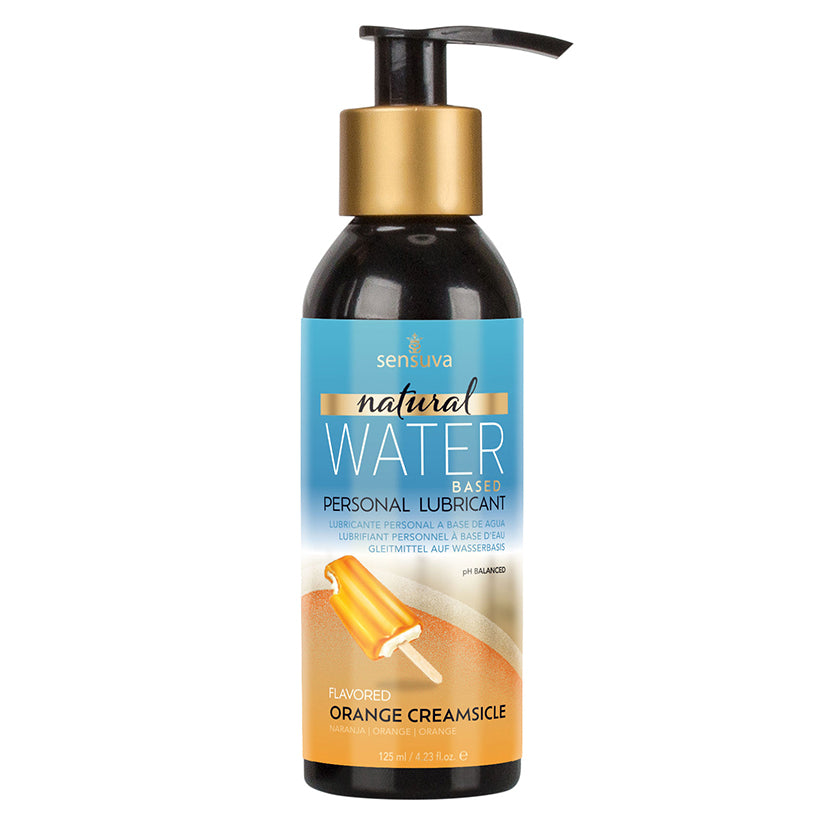 Sensuva Natural Water Based Lubricant-Orange Creamsicle 4oz Default Title VALENCIA NATURALS Sexual Wellness - Lubricants