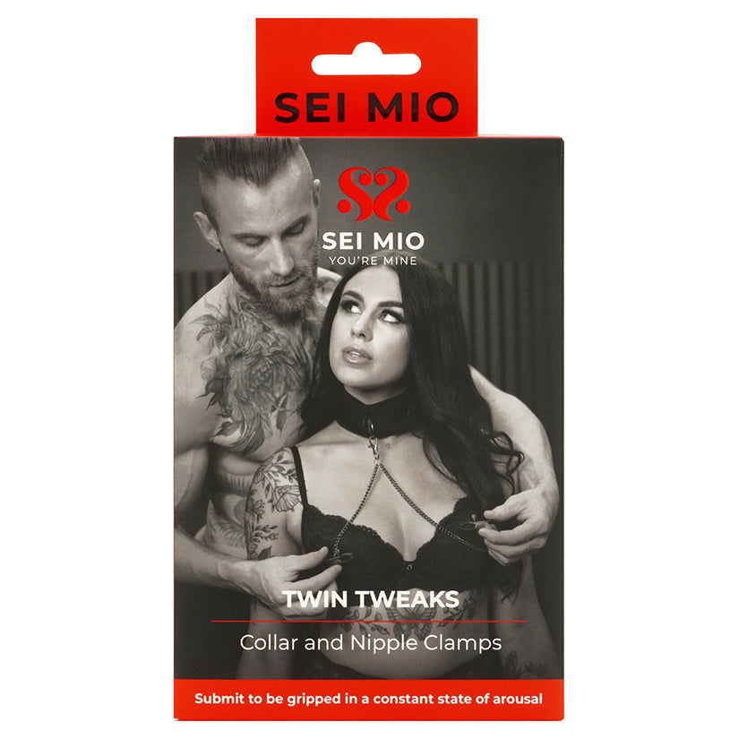 SEI MIO Twin Tweaks Collar with Nipple Clamps