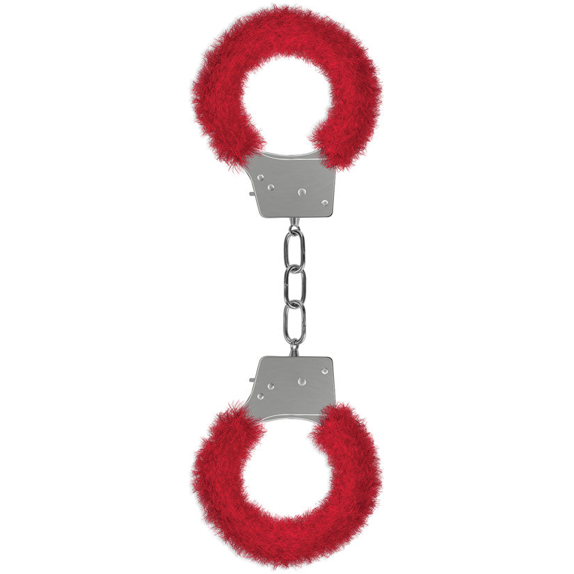Ouch! Beginner's Furry Handcuffs-Red