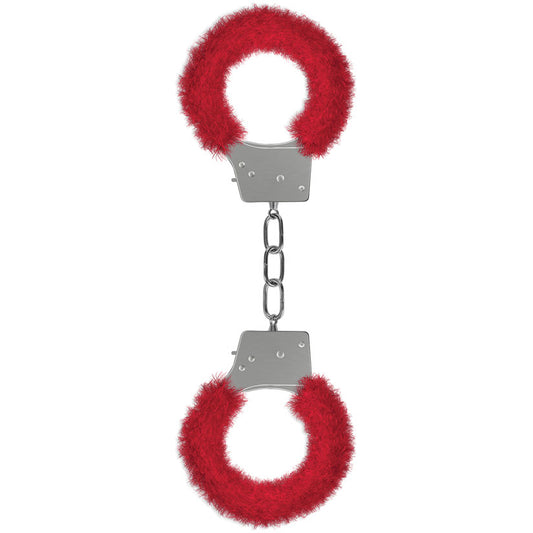 Ouch! Beginner's Furry Handcuffs-Red