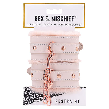 S&M Peaches ‘n CreaMe Fur Handcuffs Default Title Sportsheets Toys - Fetish