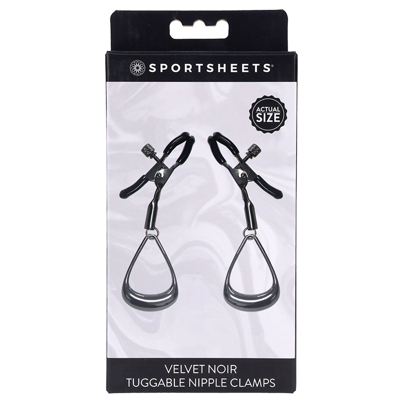 Velvet Noir Tuggable Nipple Clamps Default Title Sportsheets Toys - Fetish