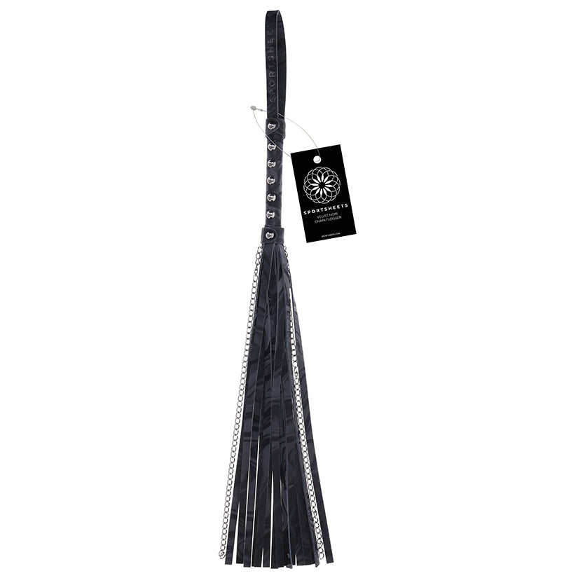 Velvet Noir Chain Flogger Default Title Sportsheets Toys - Fetish