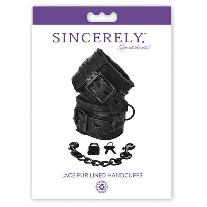 Sincerely Lace Fur Lined Handcuffs Default Title Sportsheets Toys - Fetish