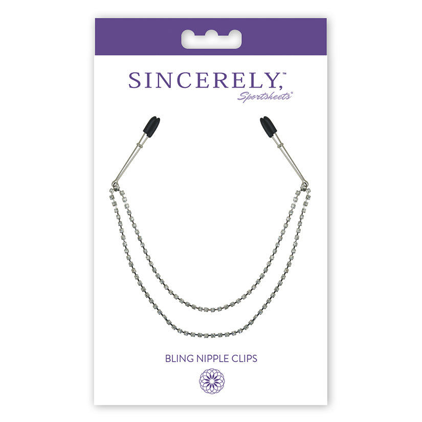 Sincerely Bling Nipple Clips Default Title Sportsheets Toys - Fetish