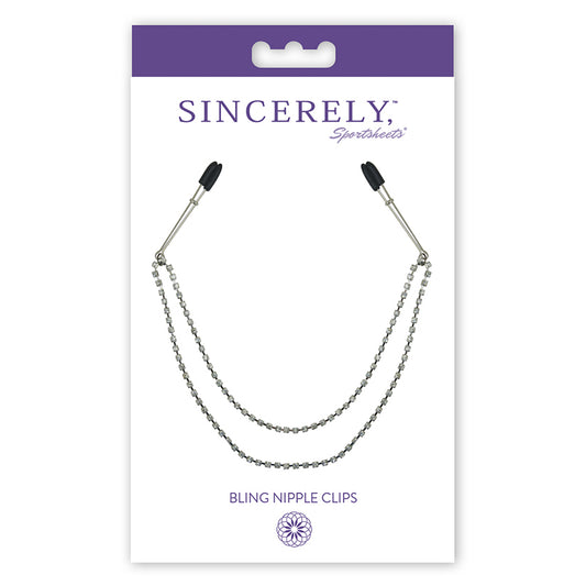 Sincerely Bling Nipple Clips Default Title Sportsheets Toys - Fetish