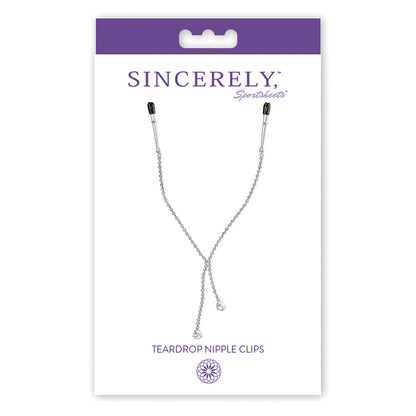Sincerely Diamond Tear Drop Nipple Clips Default Title Sportsheets Toys - Fetish