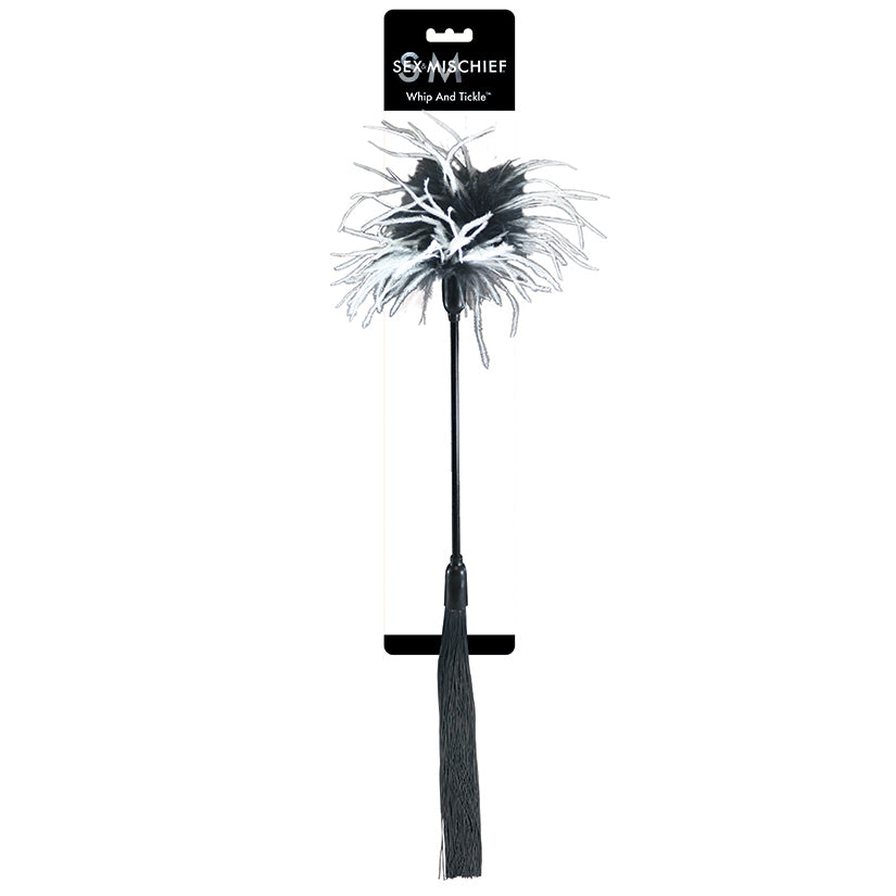 S&M Whip & Tickle-Black/White Default Title Sportsheets Toys - Fetish