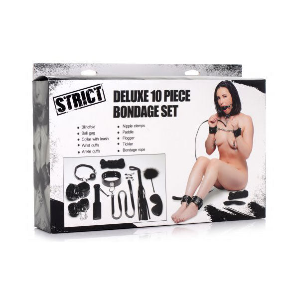 Deluxe 10 Piece Bondage Set Strict Toys - Fetish