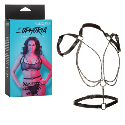 Euphoria Collection Plus Size Multi Chain Halter - Black Default Title CalExotics - California Exotic Novelties Toys - Fetish