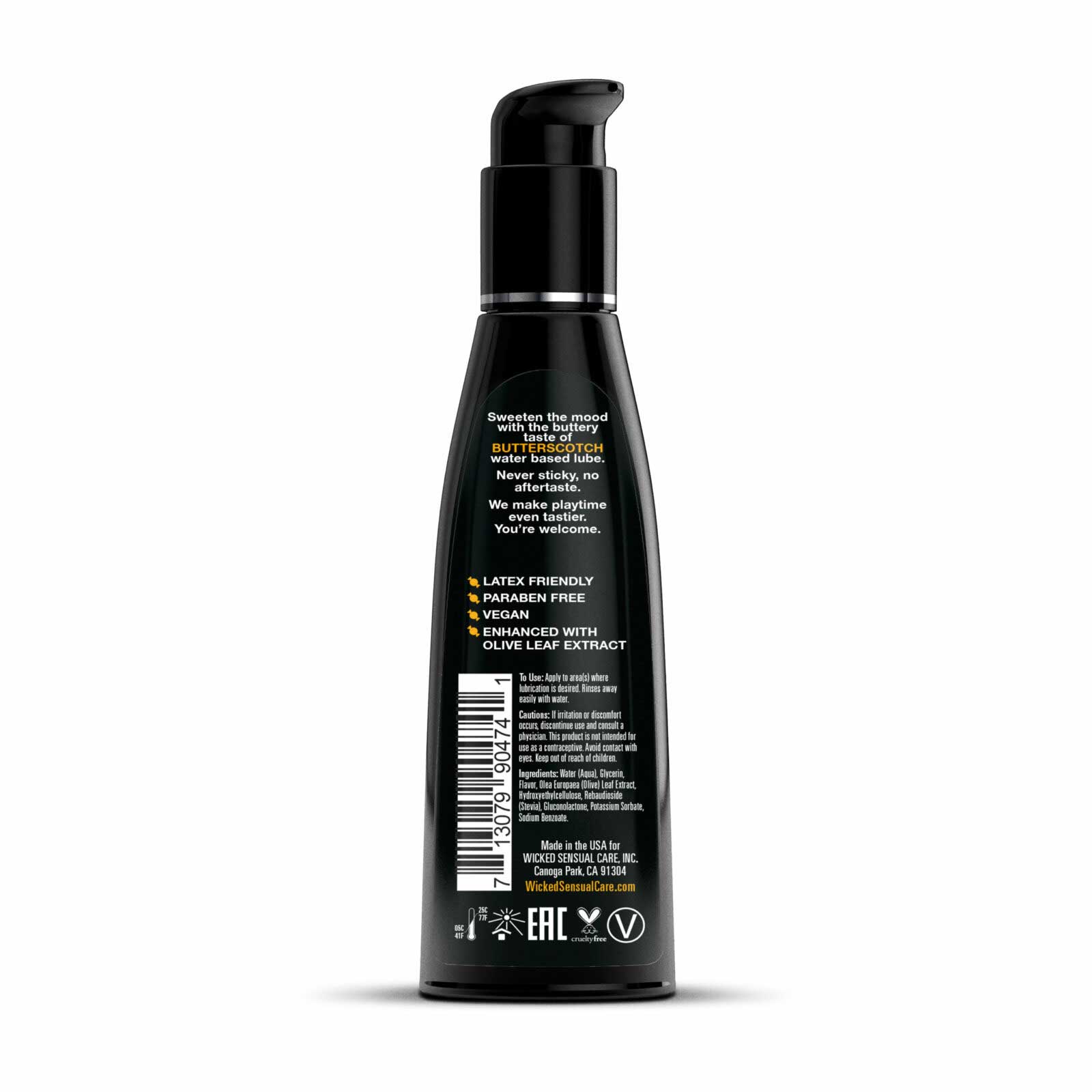 Butterscotch Flavored Water Based Lubricant - 4 Oz Default Title Wicked Sensual Care Sexual Wellness - Lubricants
