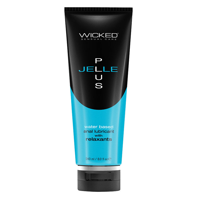Wicked Aqua Jelle Plus Anal Lubricant with Relaxants 8oz Default Title Wicked Sensual Care Sexual Wellness - Lubricants