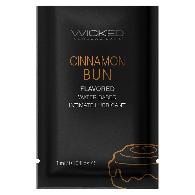 Wicked Aqua Cinnamon Bun Foil 3ml Default Title Wicked Sensual Care Sexual Wellness - Lubricants