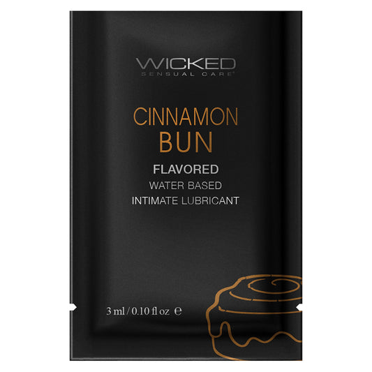 Wicked Aqua Cinnamon Bun Foil 3ml Default Title Wicked Sensual Care Sexual Wellness - Lubricants