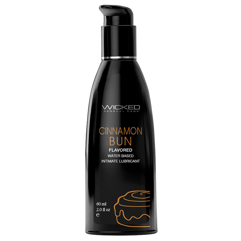 Wicked Aqua Flavored Lube-Cinnamon Bun 2oz Default Title Wicked Sensual Care Sexual Wellness - Lubricants