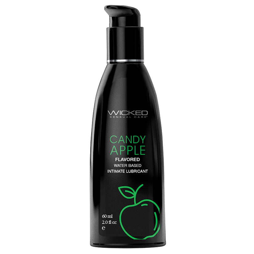 Wicked Aqua Flavored Lube-Candy Apple 2oz Default Title Wicked Sensual Care Sexual Wellness - Lubricants