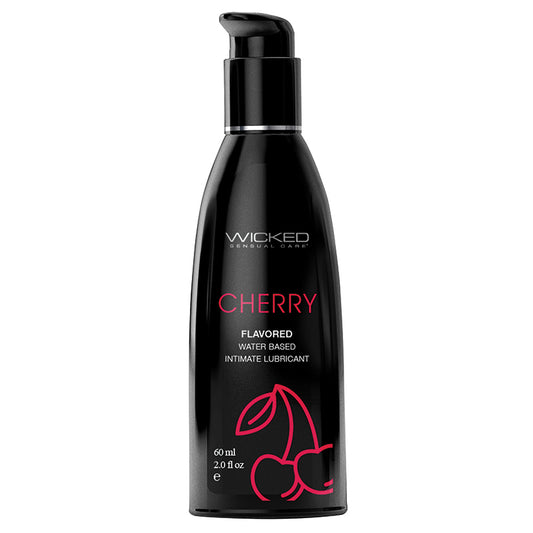 Wicked Aqua Flavored Lube-Cherry 2oz Default Title Wicked Sensual Care Sexual Wellness - Lubricants