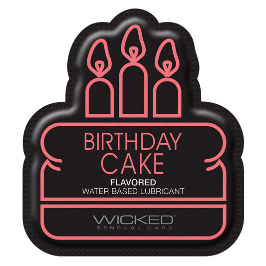 Wicked Sensual Aqua Flavored Birthday Cake Foil Pack 3ML Default Title Wicked Sensual Care Sexual Wellness - Lubricants