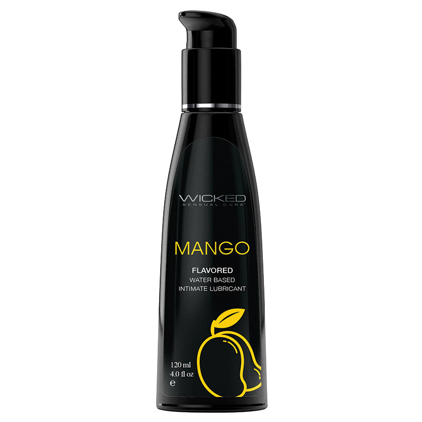 Wicked Aqua Flavored Lube-Mango 4oz Default Title Wicked Sensual Care Sexual Wellness - Lubricants