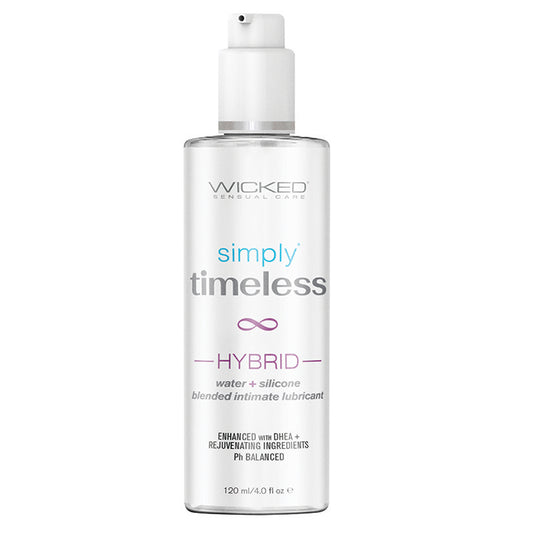 Wicked Simply Timeless Hybrid Water & Silicone Lubricant 4oz Default Title Wicked Sensual Care Sexual Wellness - Lubricants