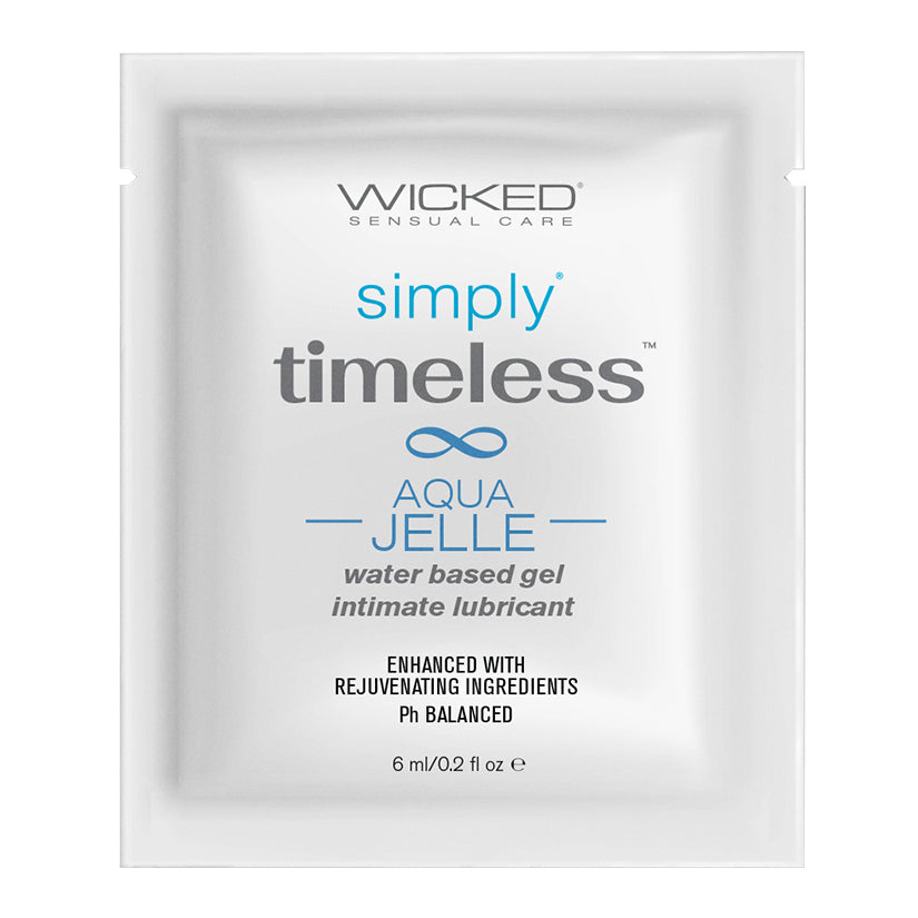 Wicked Sensual Simply Timeless Packet Aqua Jelle Default Title Wicked Sensual Care Sexual Wellness - Lubricants