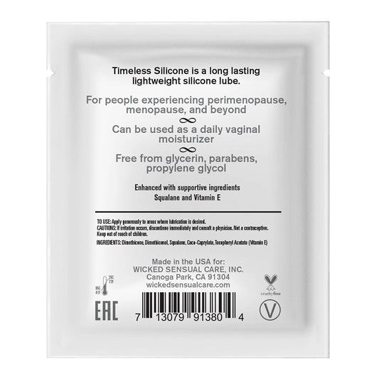 Wicked Sensual Simply Timeless Packet Silicone Wicked Sensual Care Sexual Wellness - Lubricants