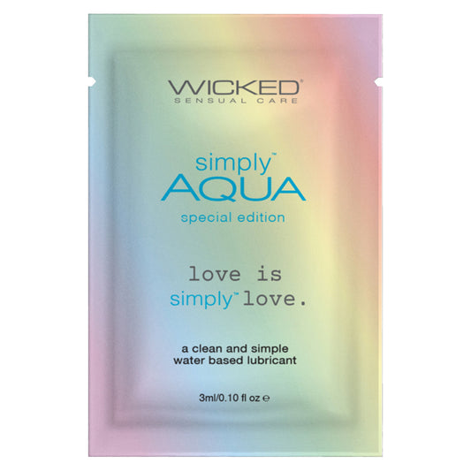 Wicked Sensual Simply Aqua Special Edition Foil Pack 3ml Default Title Wicked Sensual Care Sexual Wellness - Lubricants