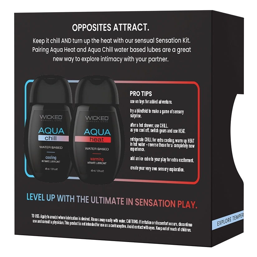 Wicked Sensual Care Sensations Kit Chill + Heat 2pk Wicked Sensual Care Sexual Wellness - Lubricants