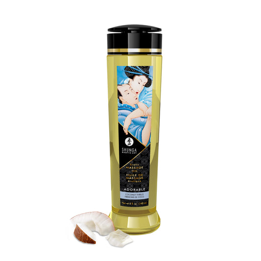 Massage Oils - Adorable 8 Fl. Oz. Coconut Thrills Default Title Shunga Sexual Wellness - Lubricants