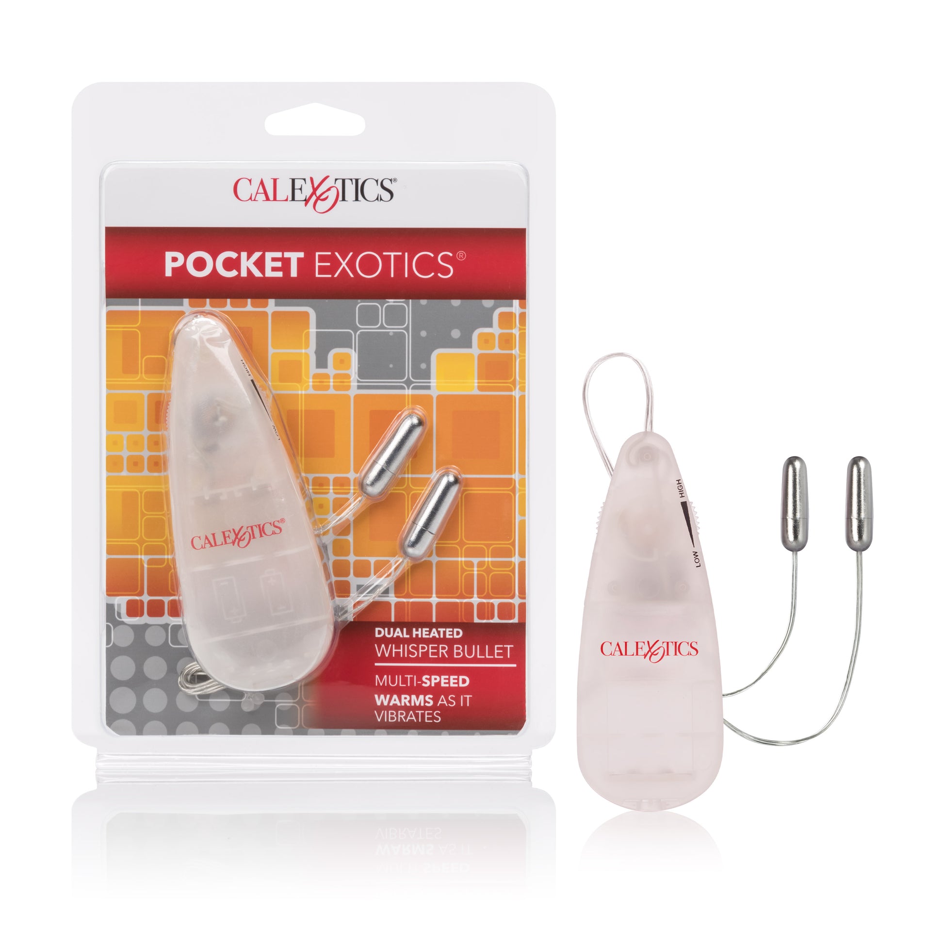 Pocket Exotics Dual Heated Whisper Bullets - Clear Default Title CalExotics - California Exotic Novelties Toys - Vibrators