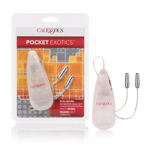 Pocket Exotics Dual Heated Whisper Bullets - Clear Default Title CalExotics - California Exotic Novelties Toys - Vibrators