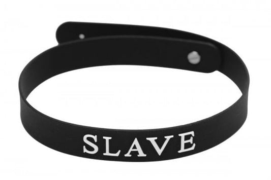 Slave Silicone Collar Black Default Title Master Series Toys - Fetish