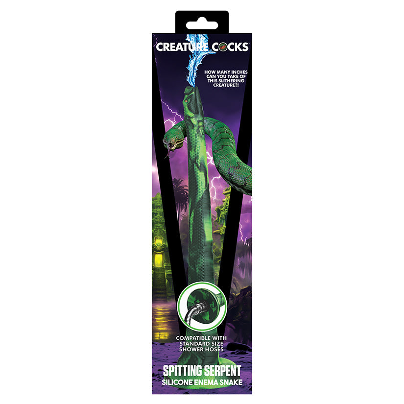Creature Cocks Spitting Serpent Silicone Enema Snake