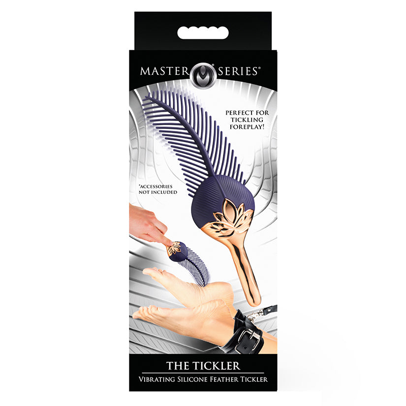 Master Series The Tickler Vibrating Silicone Feather Tickler